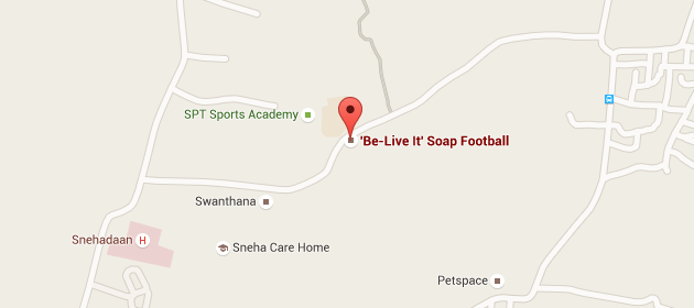 Be-live it Soap Football location