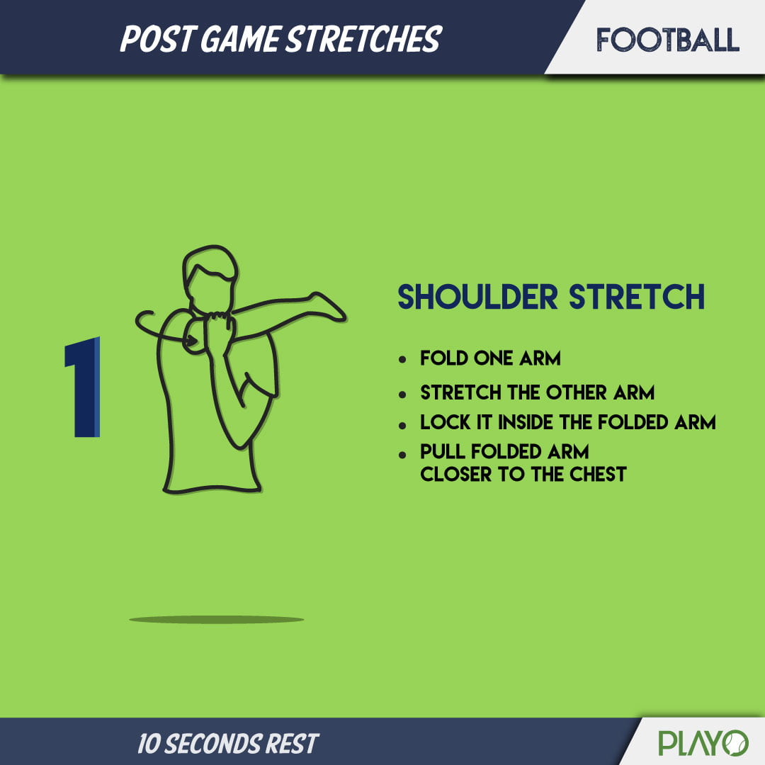 Shoulder Stretch to cool you down after football