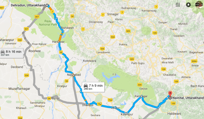 Dehradun to Nainital