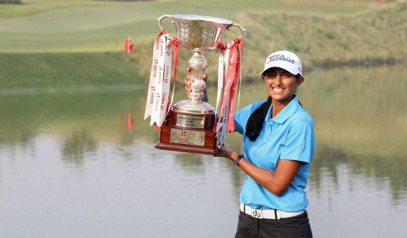 Aditi ashok winning the Hero Women's Indian open