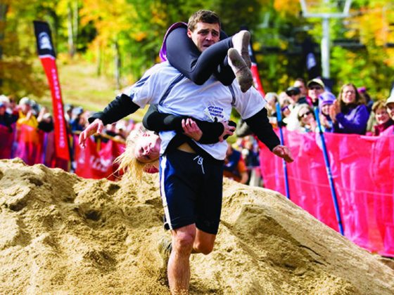 Wife carrying championship strange sports