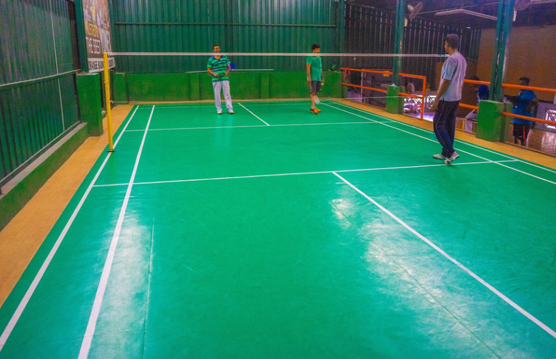 Orange Badminton Court