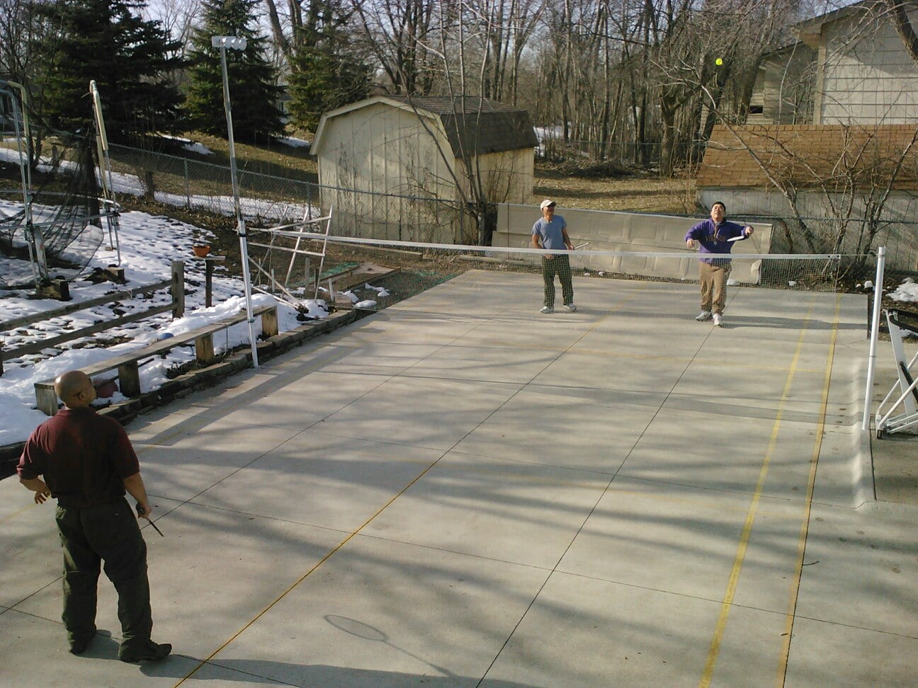 cement badminton court