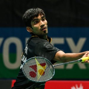 srikanth kidambi with his badminton racket