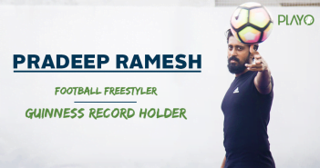 This Freestyle Football Star Is Breaking Guinness Records And Inspiring Young Kids To Take Up The Sport Guiness record holder Pradeep Ramesh Freestyle Football