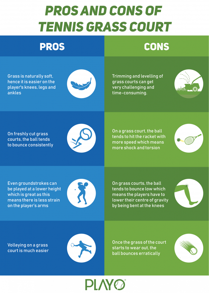 pros and cons of grass tennis court