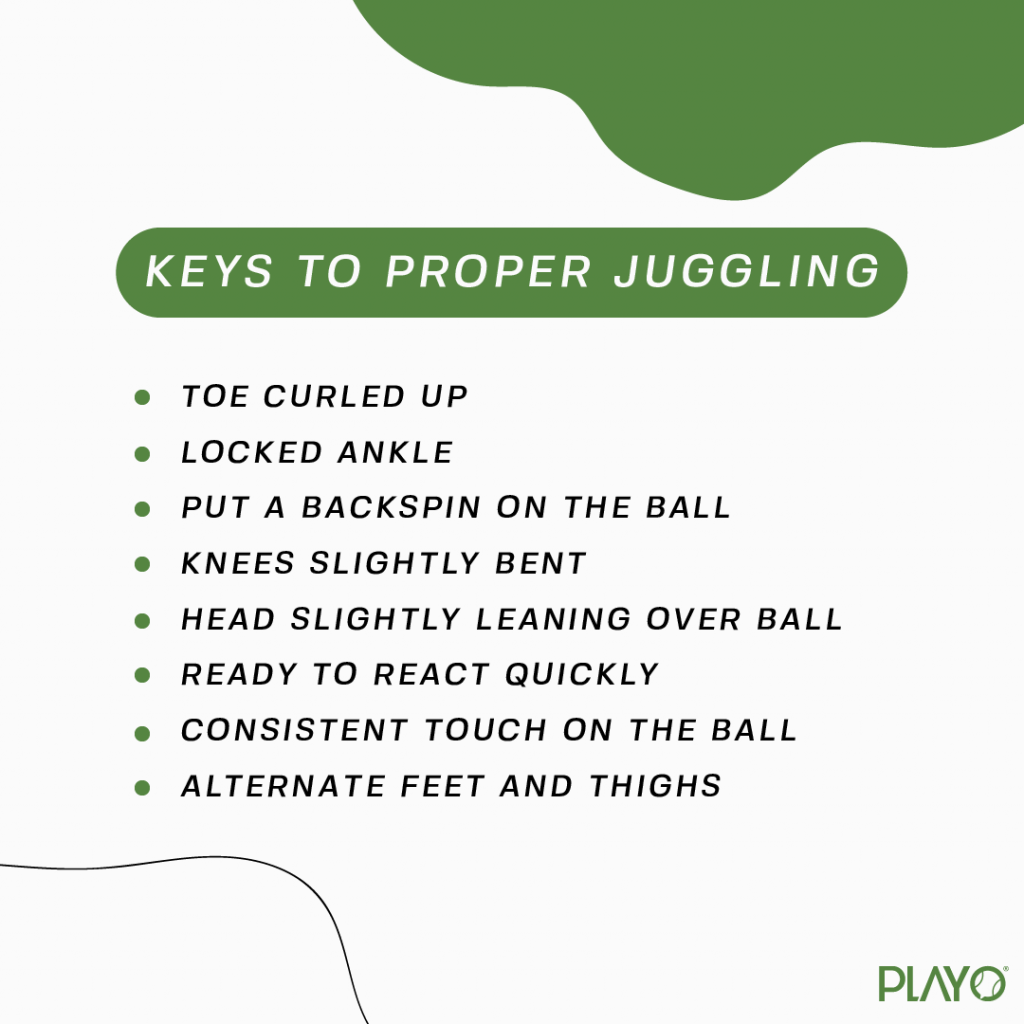 Keys to proper Football Juggling 