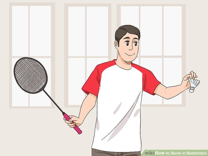 forehand badminton serve
