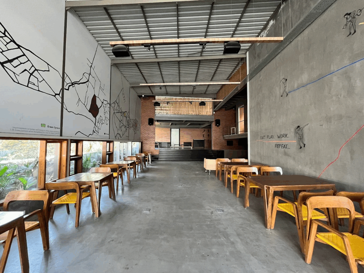 Front view picture of Café Ittige of ACTFIT Arena, Bangalore.