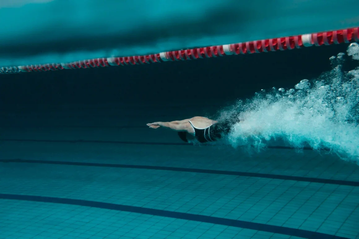 Butterfly stroke in swimming