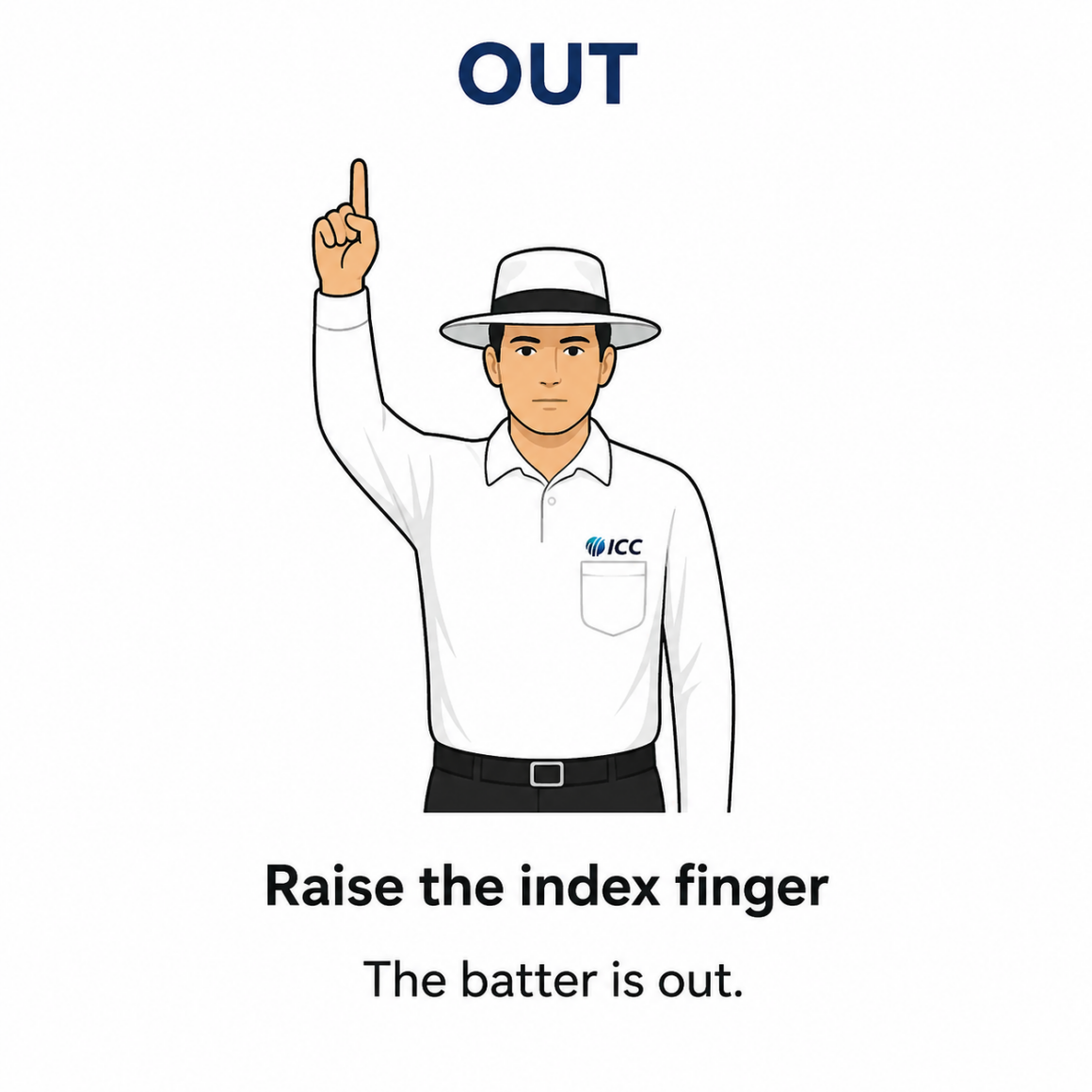 Out Signal in cricket