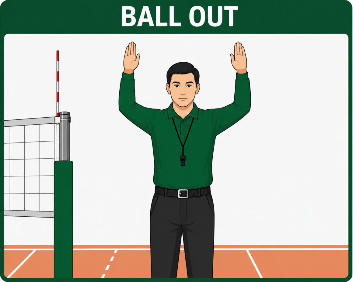 Ball Out - Volleyball hand signal