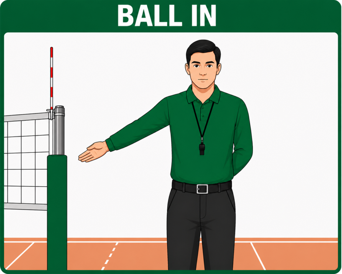 Ball in - Volleyball hand signal