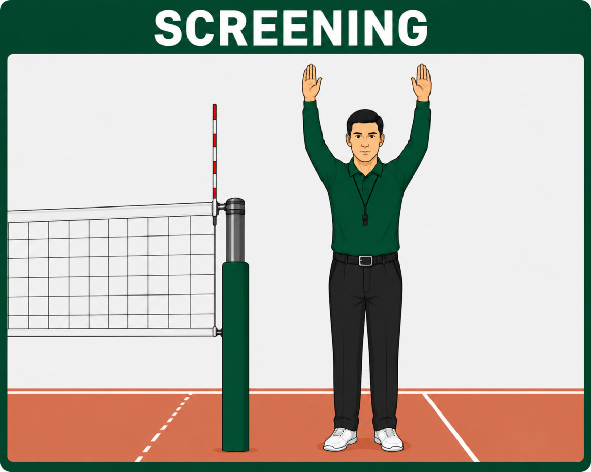 Screening - Volleyball hand signal
