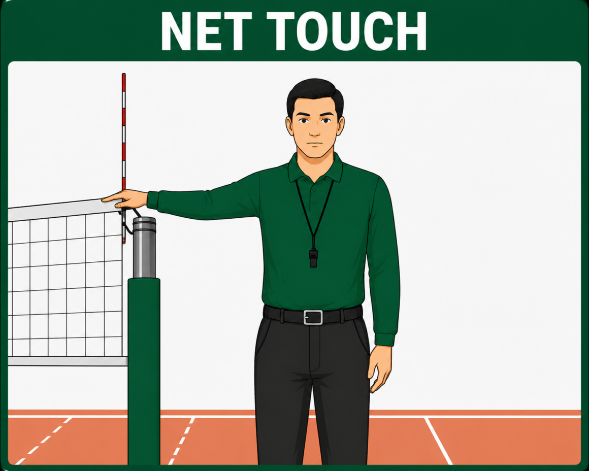 Net Touch - Volleyball hand signal