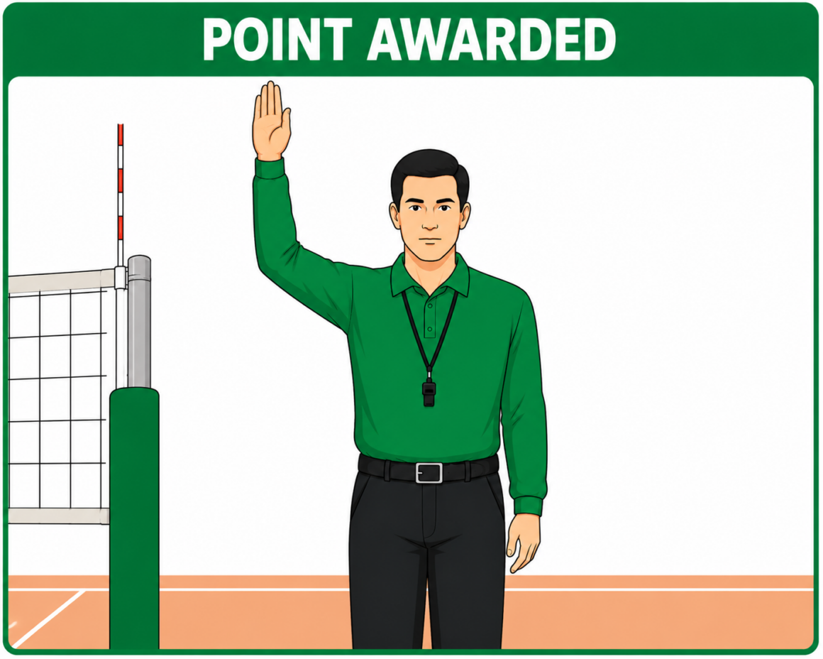 Point Awarded - Volleyball hand signal