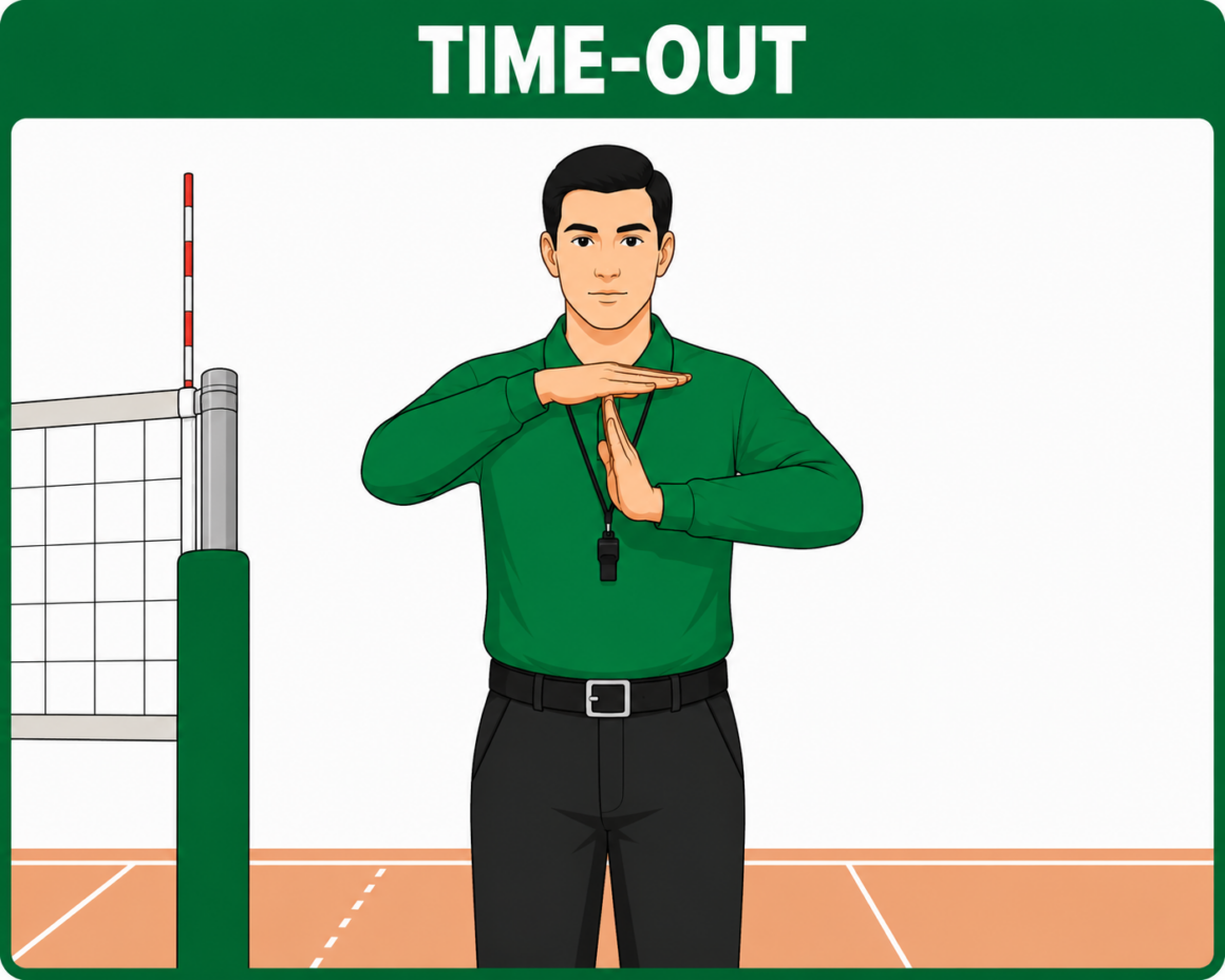 Time Out- Volleyball hand signal