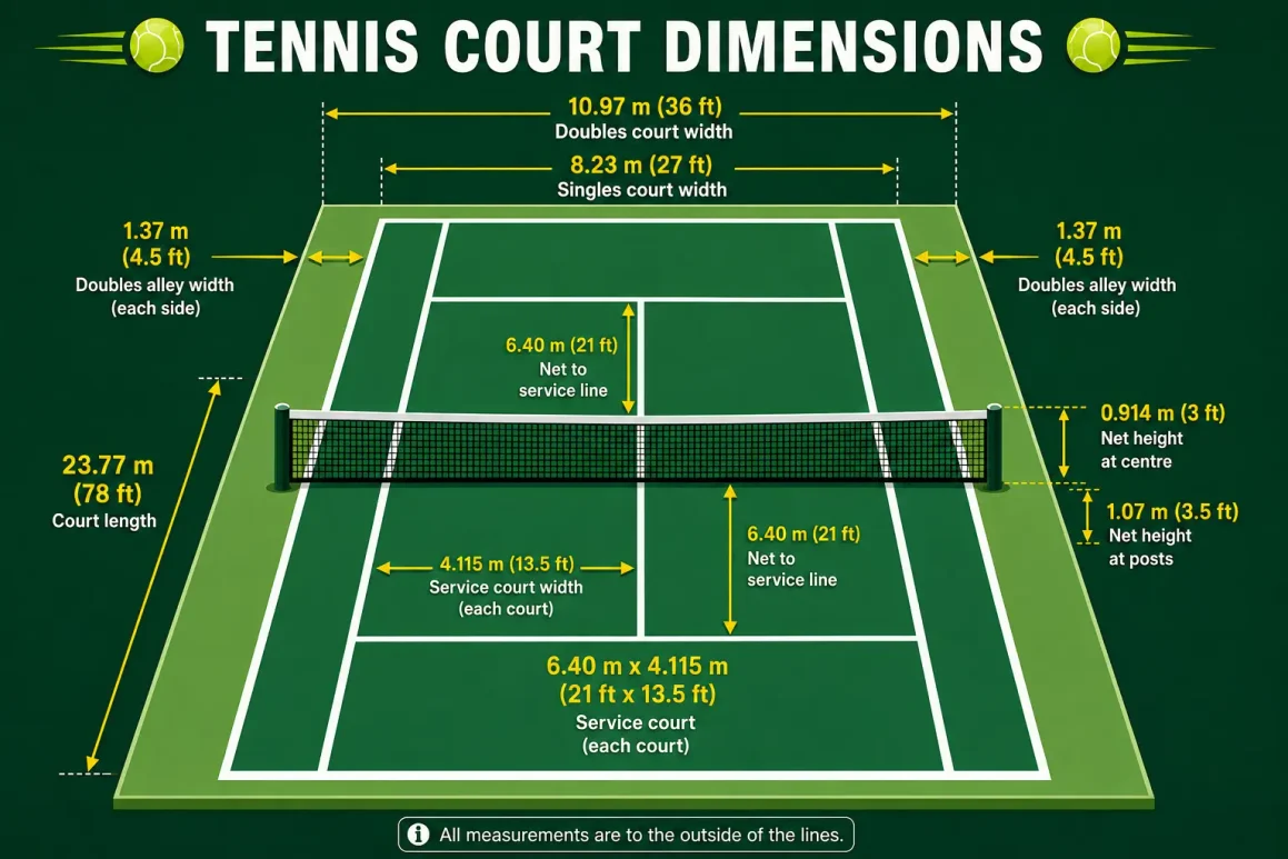 tennis court dimensions