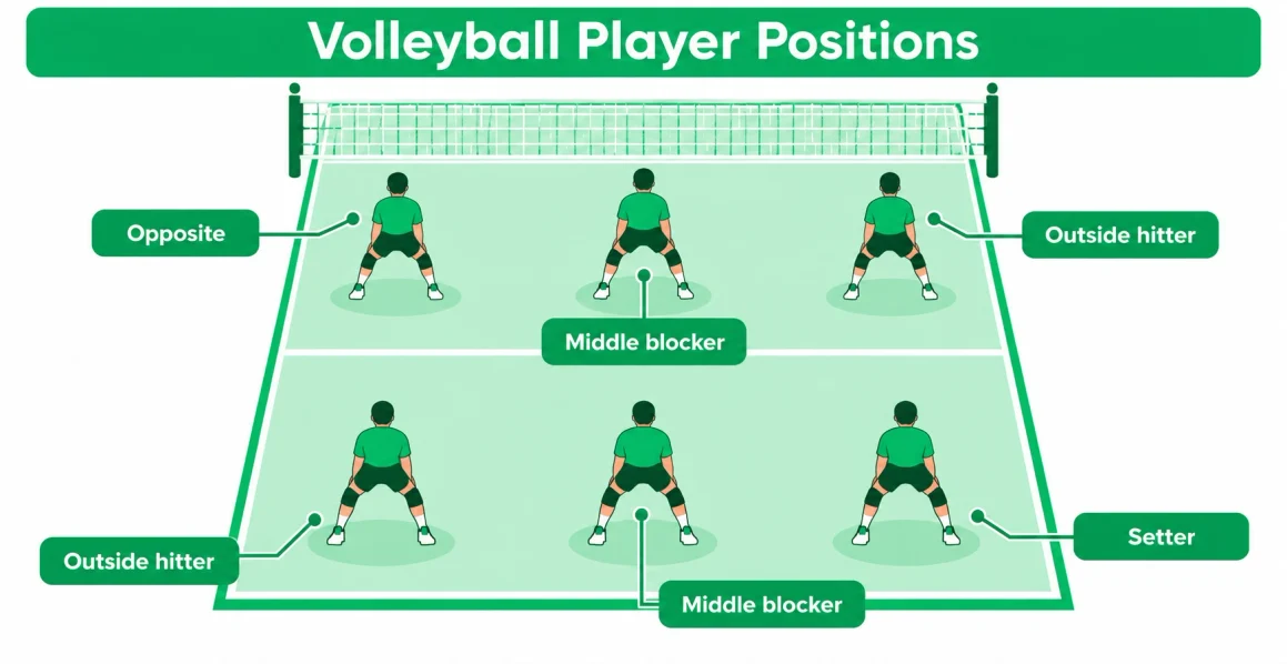 Volleyball player positions